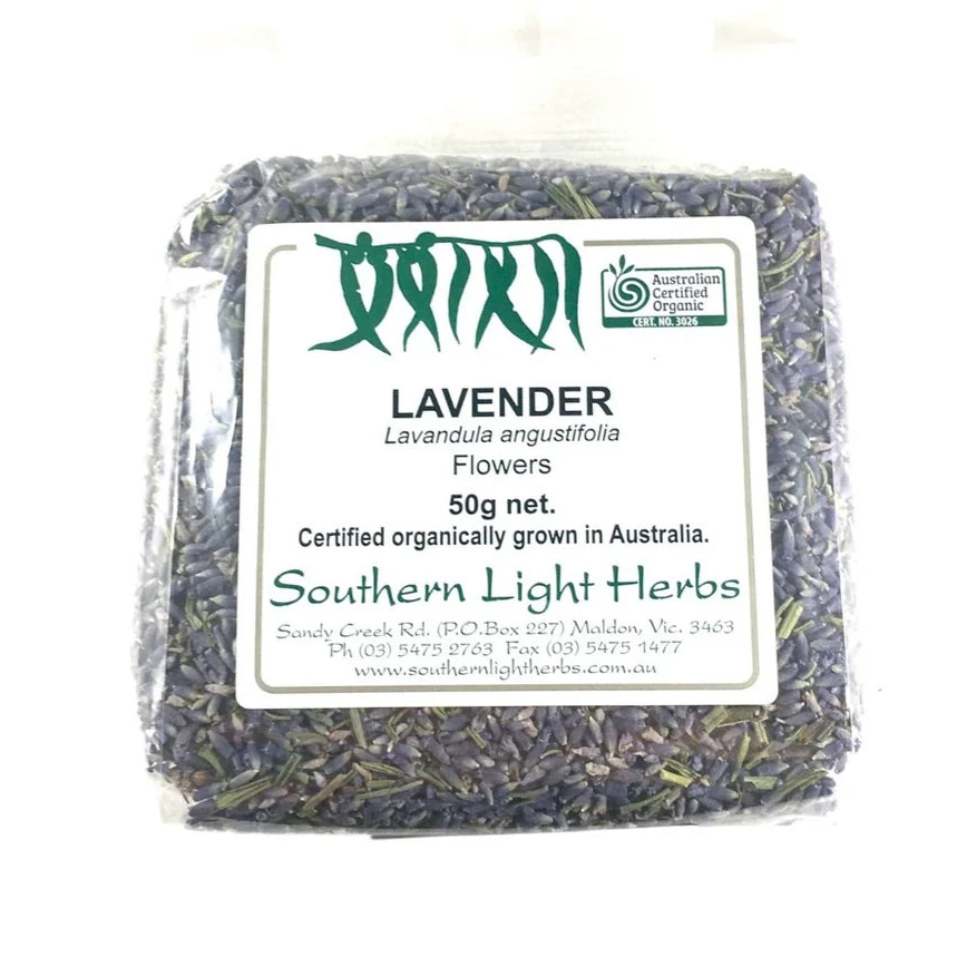 Southern Light Herbs Organic Lavender 50g