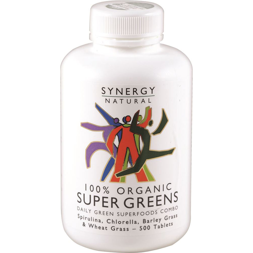 Synergy Natural Organic Super Greens (Spirulina Chlorella Barley Grass & Wheat Grass)