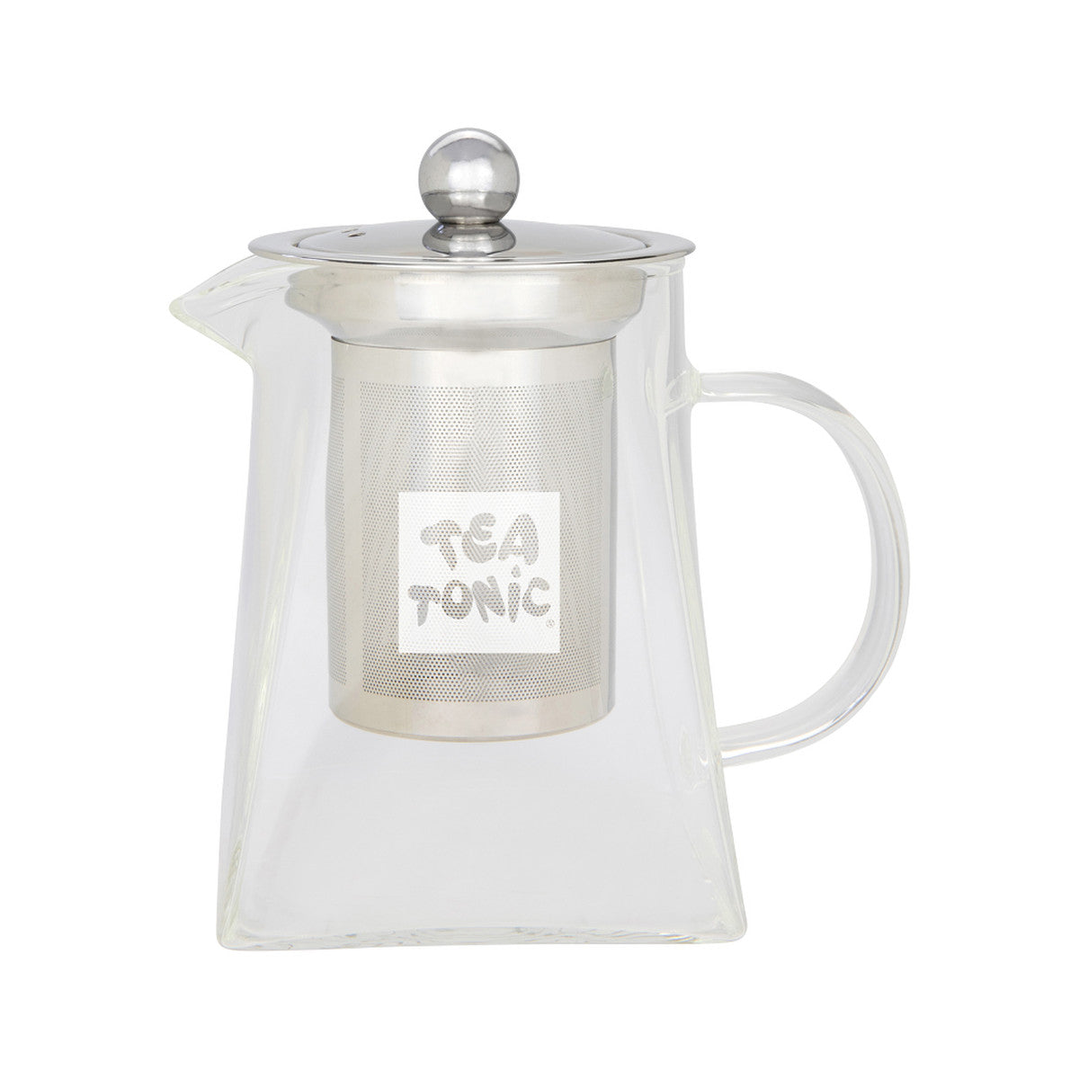 Tea Tonic - Glass Tea Pot Square (2 Cup Volume) 400ml