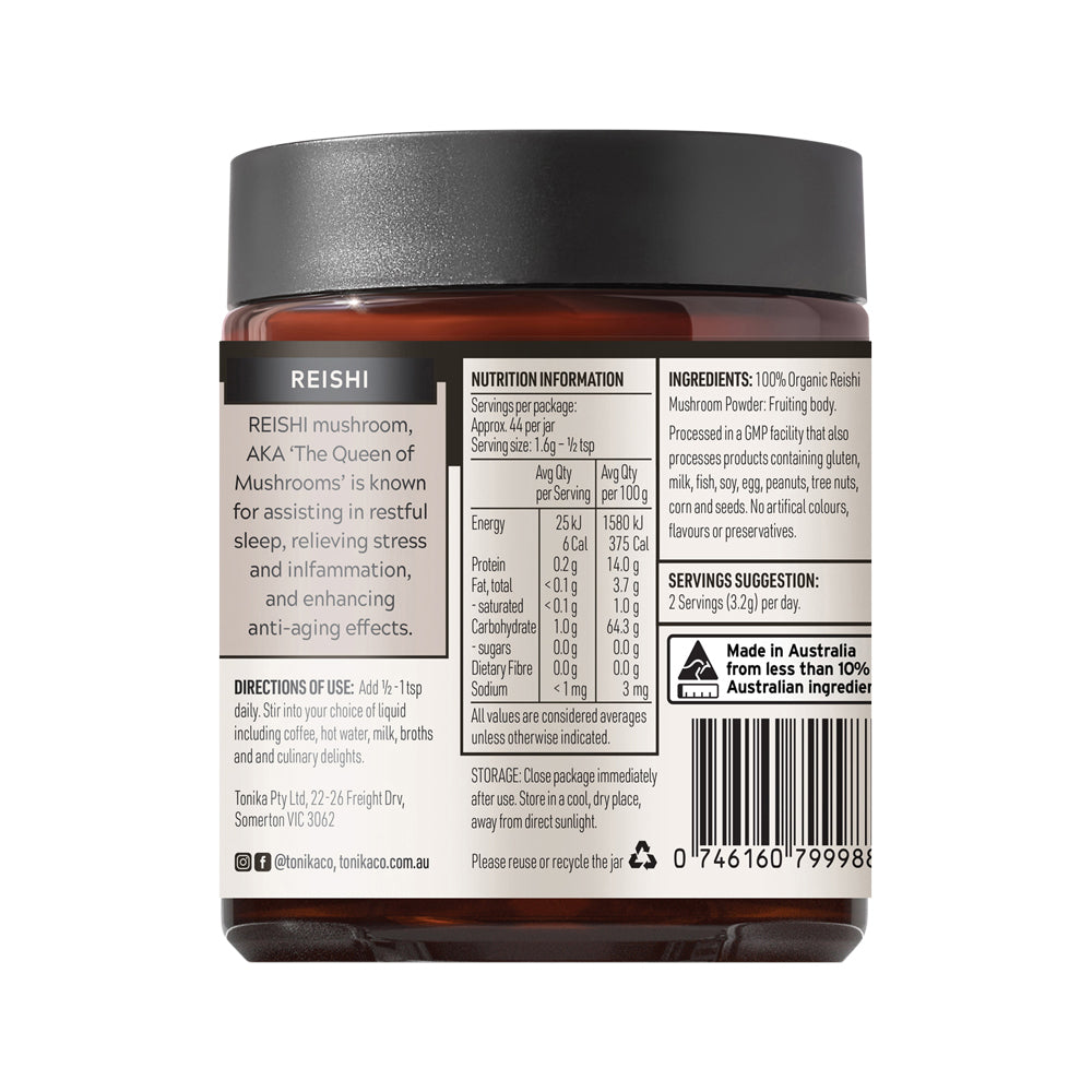 Tonika - 100% Organic Mushroom Powder Reishi
