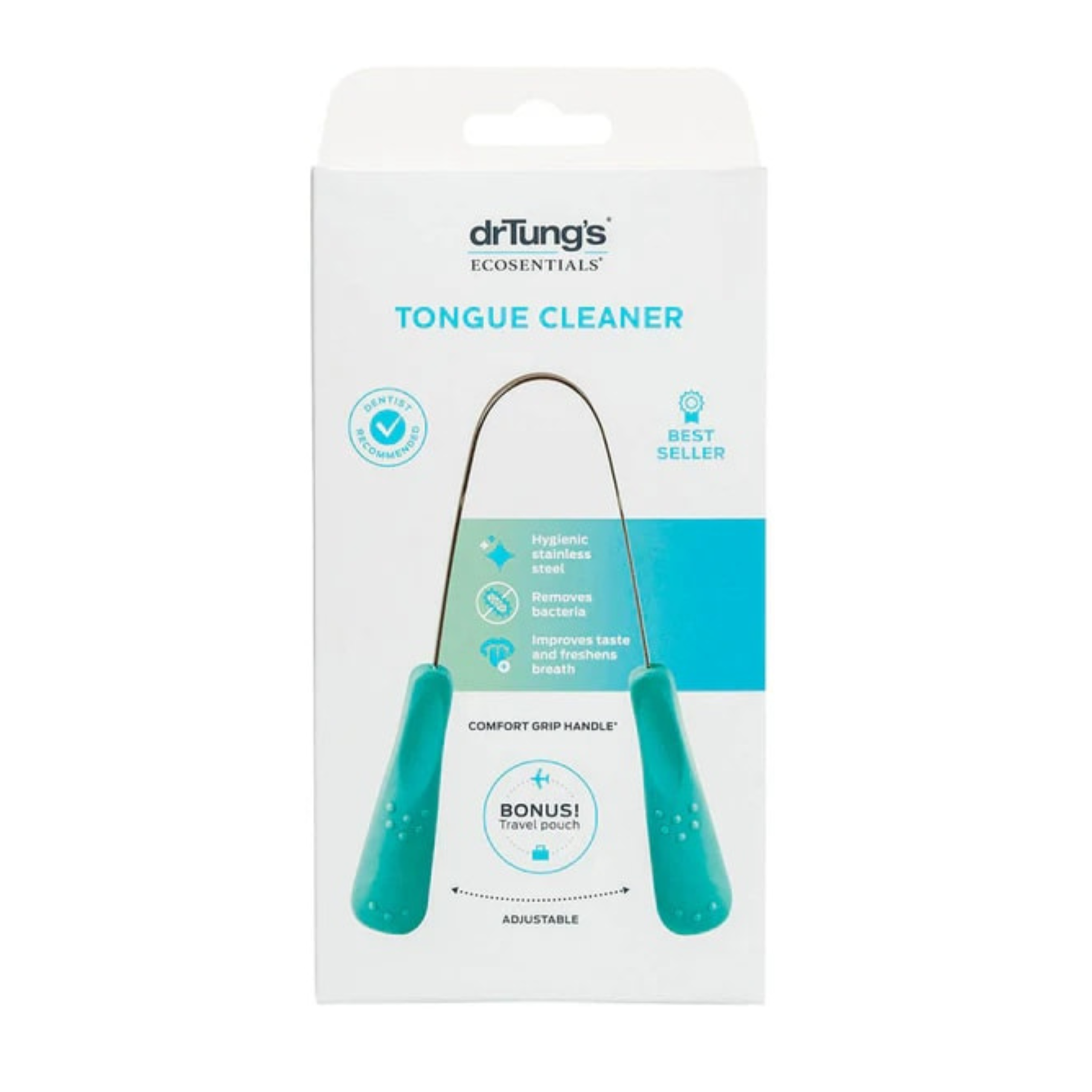Dr. Tung's tongue cleaner packaging on a white background