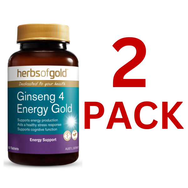Herbs of Gold - Ginseng 4 Energy Gold 60 Tablets - 2 Pack at $31.00