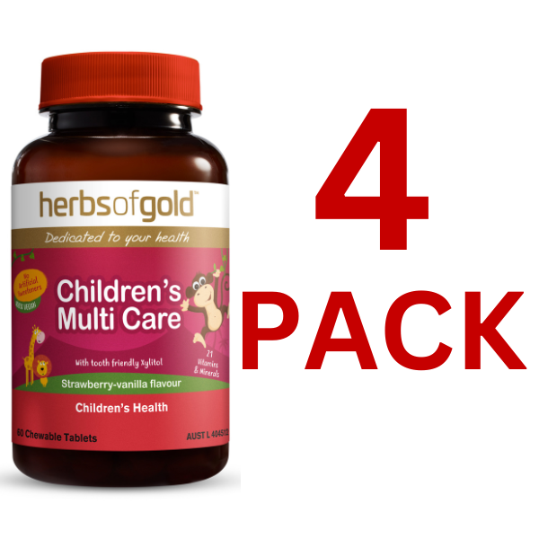 Herbs of Gold - Children's Multi Care 60 Chewable Tablets - 4 Pack at $20.00 each
