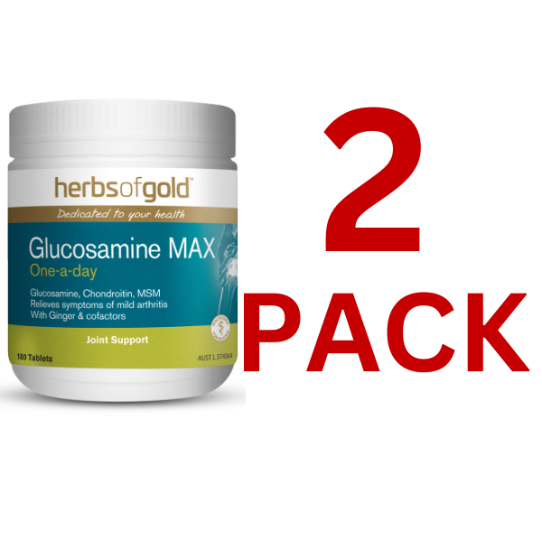 Herbs of Gold - Glucosamine MAX 180 Tablets - 2 Pack at $48.20 each