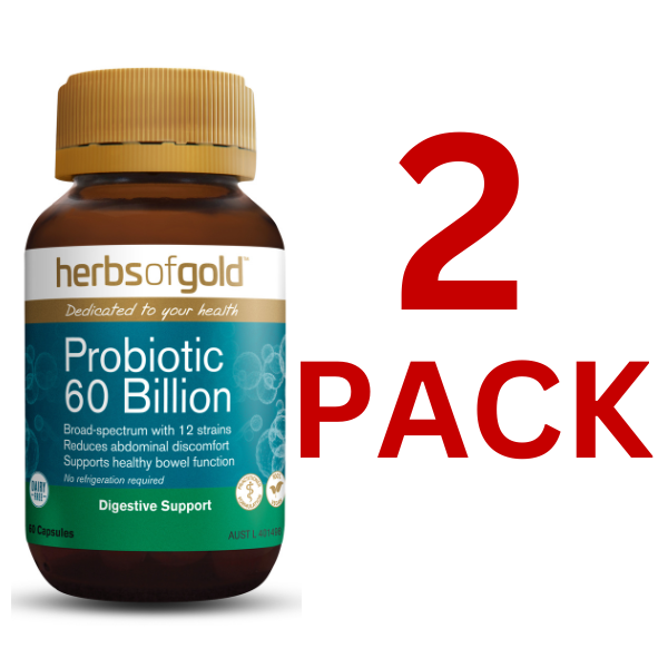 Herbs of Gold - Probiotic 60 Billion 60 Capsules - 2 Pack at $49.50 each
