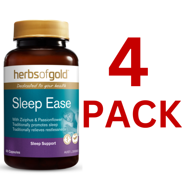 Herbs of Gold - Sleep Ease - 60 Capsules - 4 Pack at $37.50 each