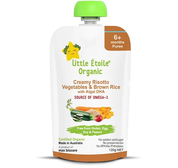 Little Etoile Organic - Creamy Risotto, Vegetables & Brown Rice with DHA Puree