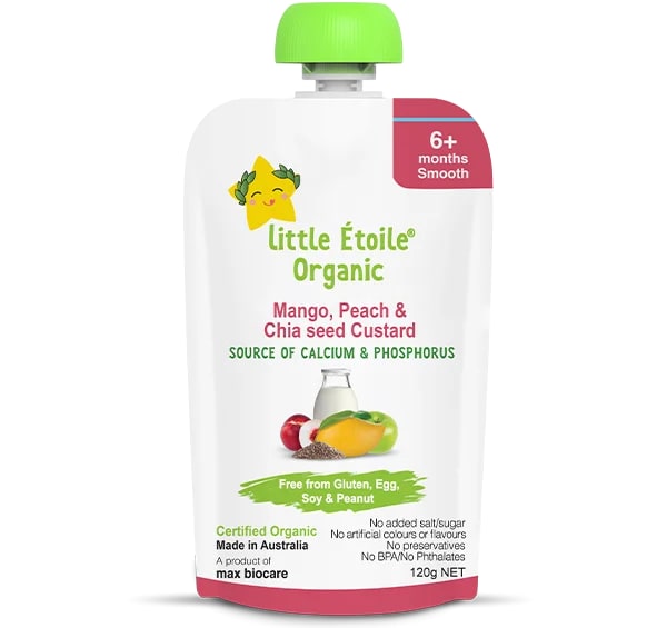 Little Etoile Organic - Mango, Peach & Chia Seed Custard Puree