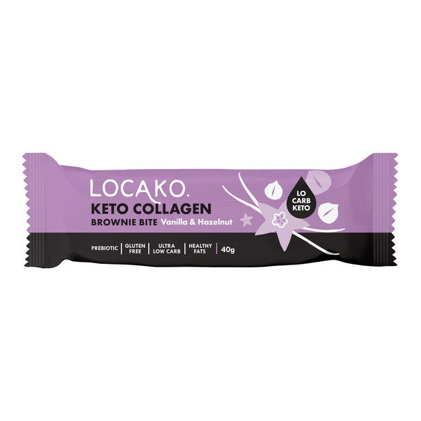 Locako - Keto Collagen Brownie Bite Vanilla & Hazelnut 40g