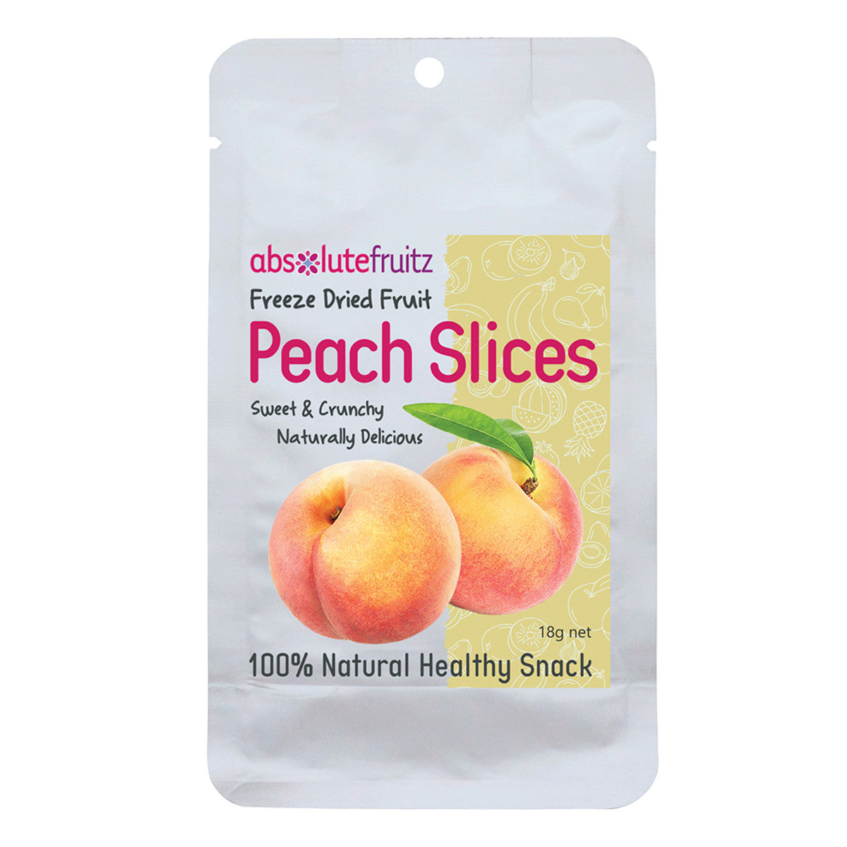 Absolutefruitz - Freeze Dried Peach Slices 18G
