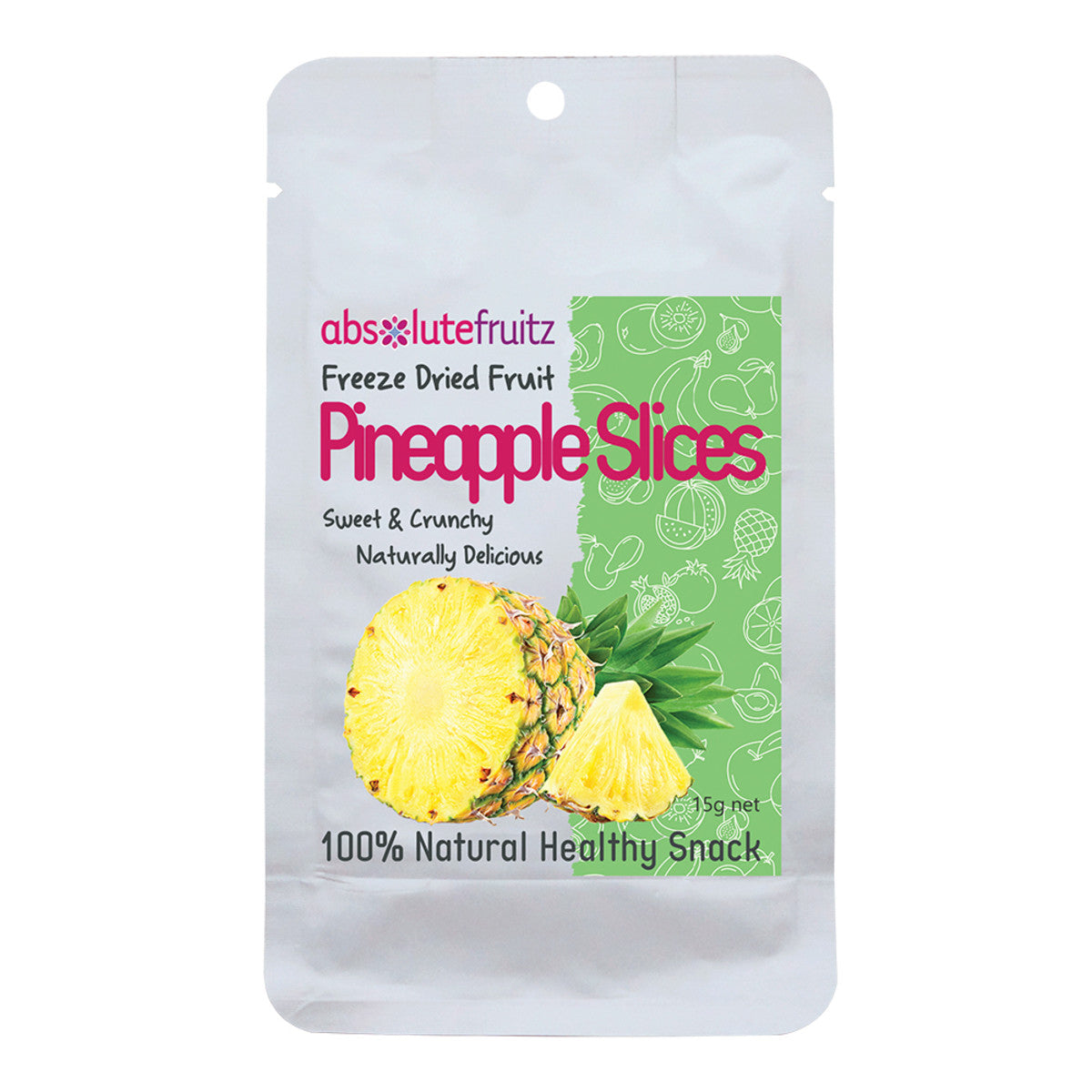Absolutefruitz - Freeze Dried Pineapple Slices 15G