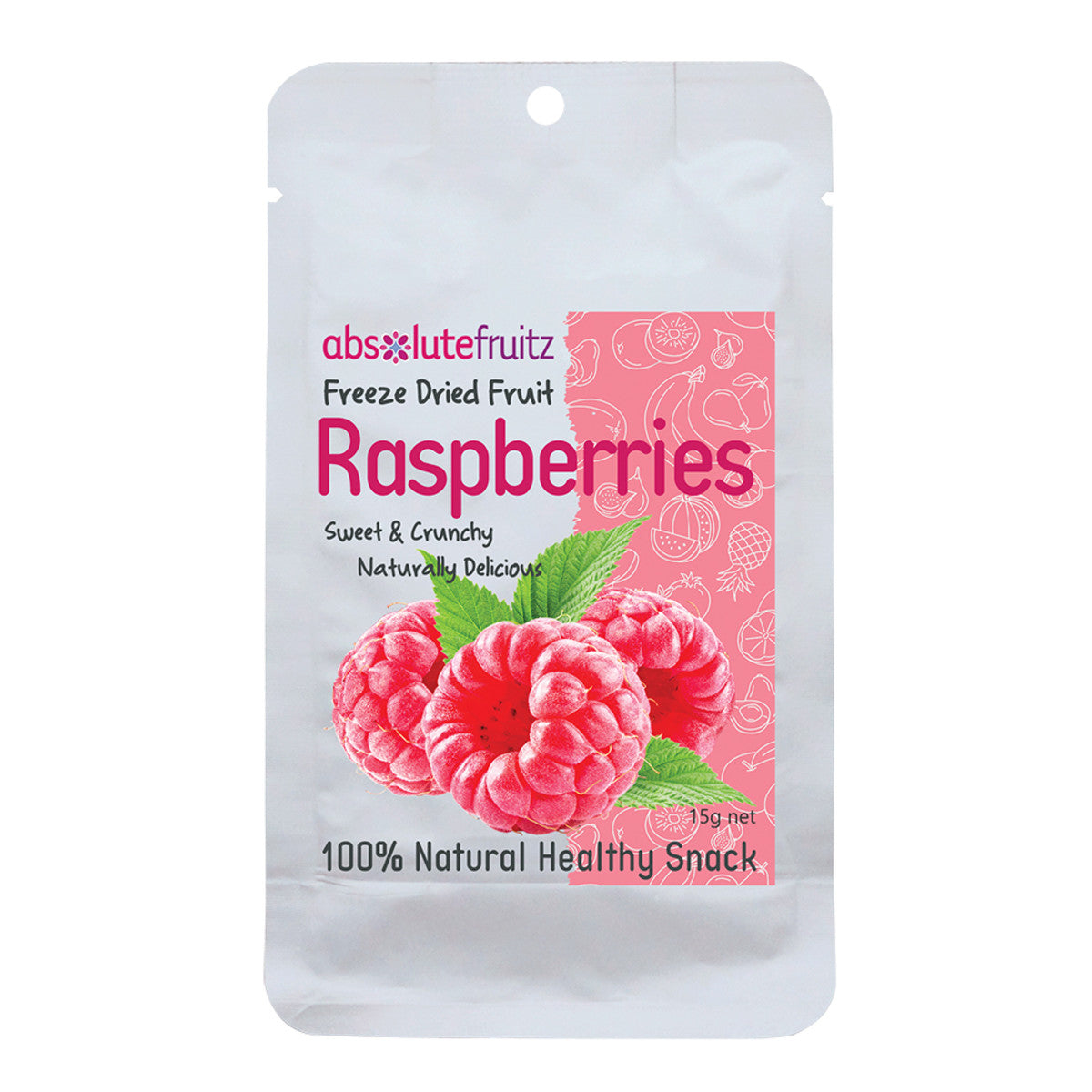 Absolutefruitz - Freeze Dried Whole Raspberries 15G