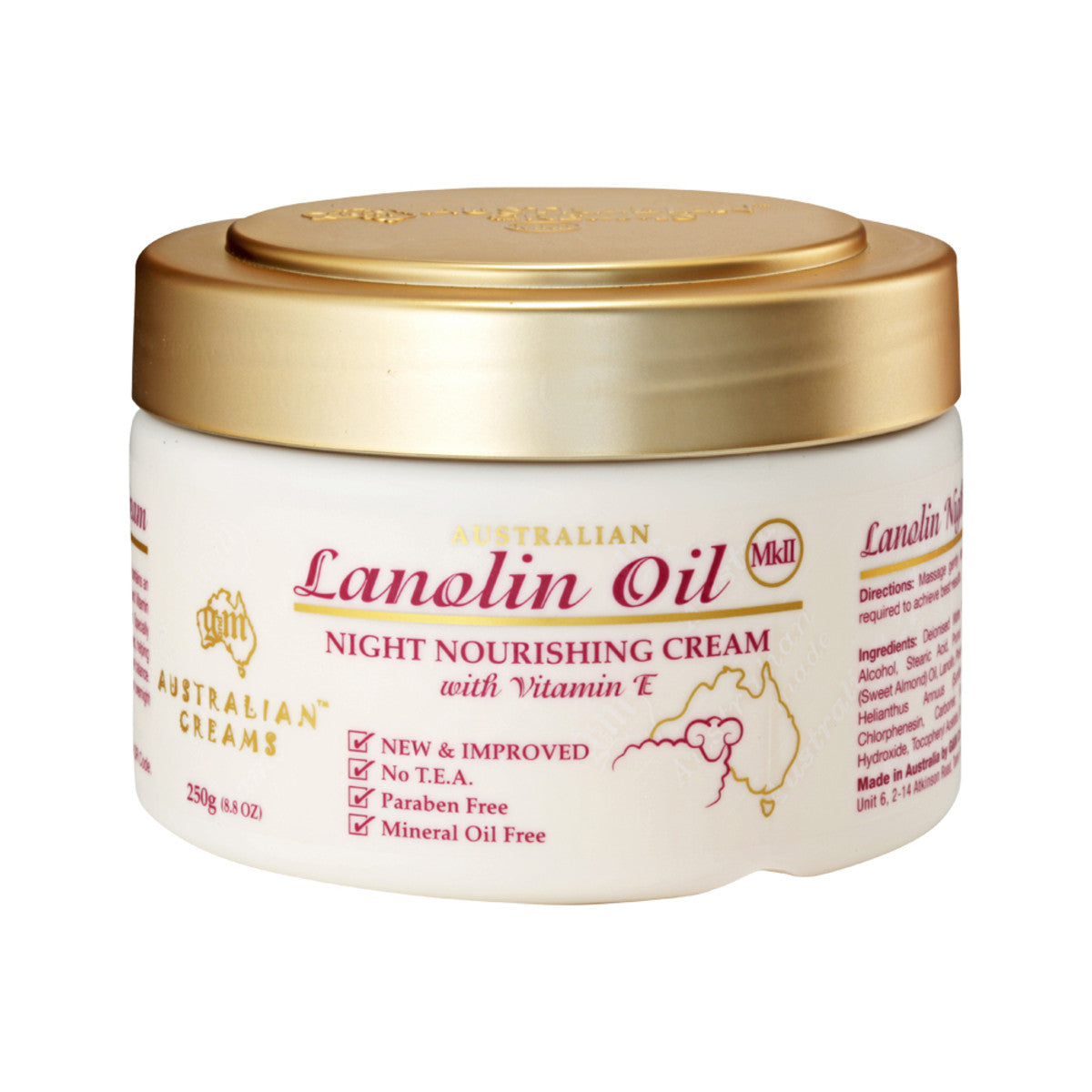 Australian Creams MkII - Lanolin Oil Night Nourishing Cream with Vitamin E