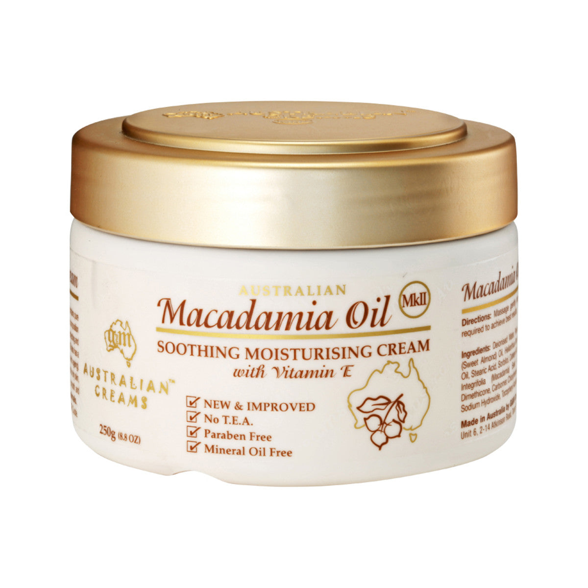 Australian Creams MkII - Macadamia Oil Soothing Moisturising Cream with Vitamin E