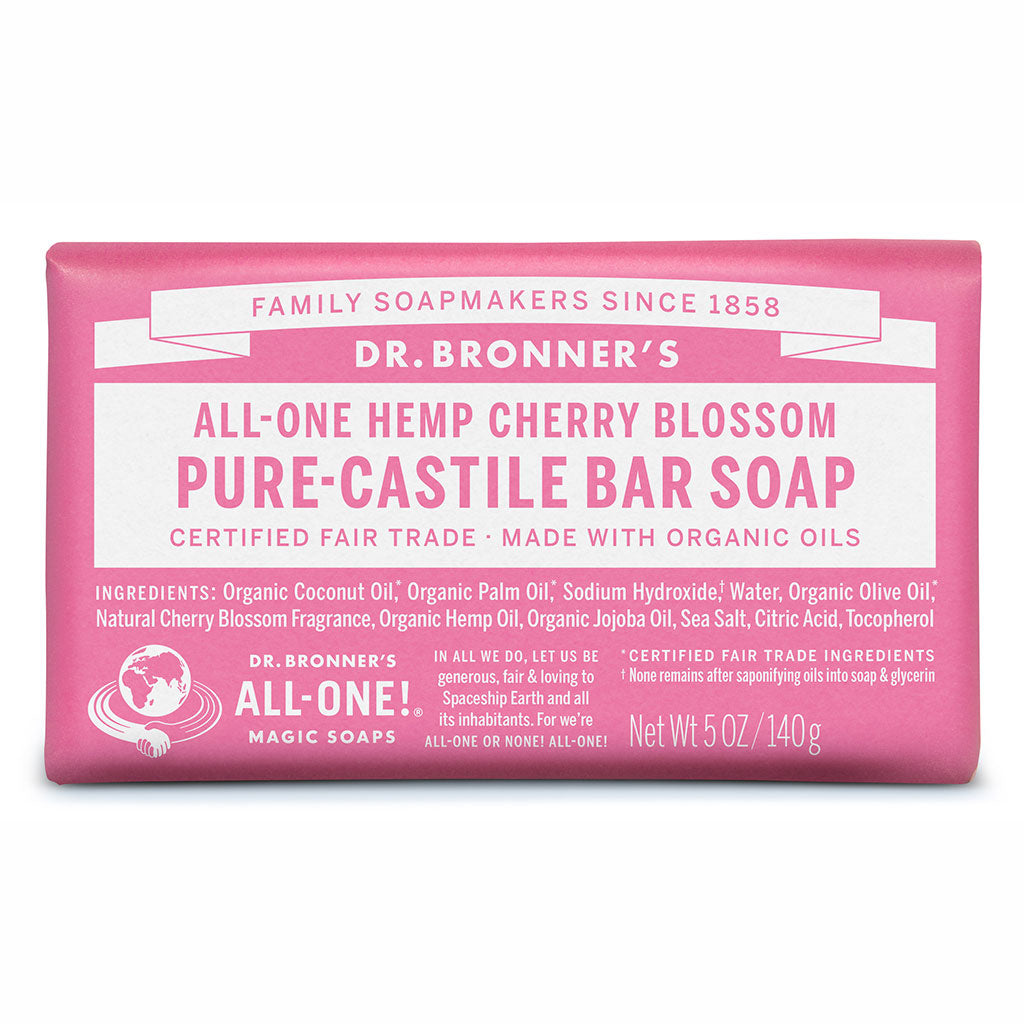 Dr. Bronner's - Pure-Castile Bar Soap (Hemp All-One) Cherry Blossom