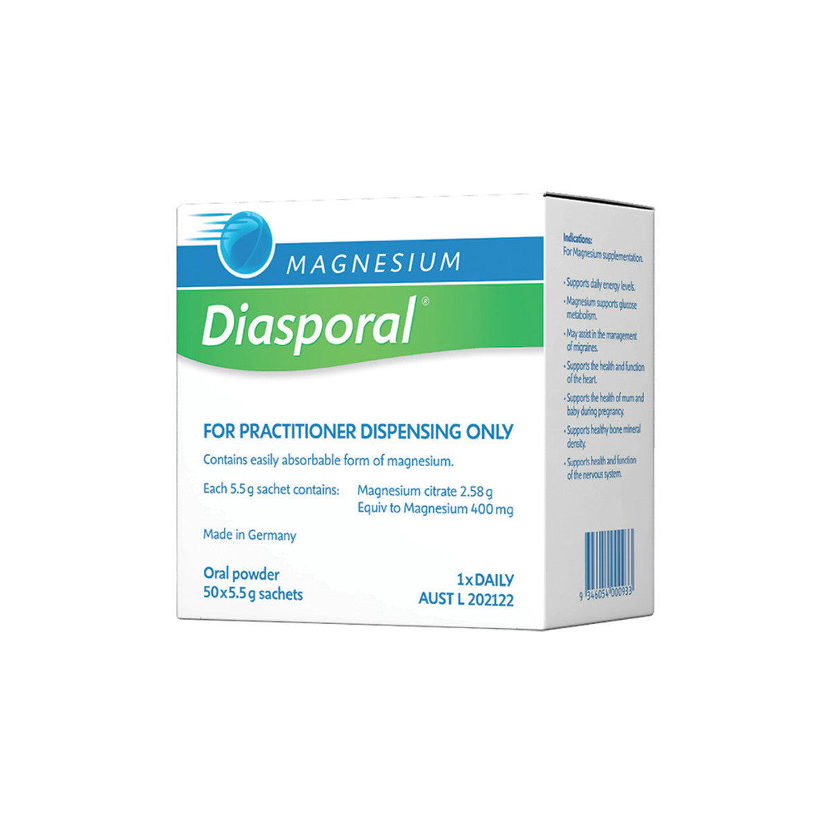 Bio-Practica - Magnesium Diasporal Sachets 5.5g x 50 Sachets