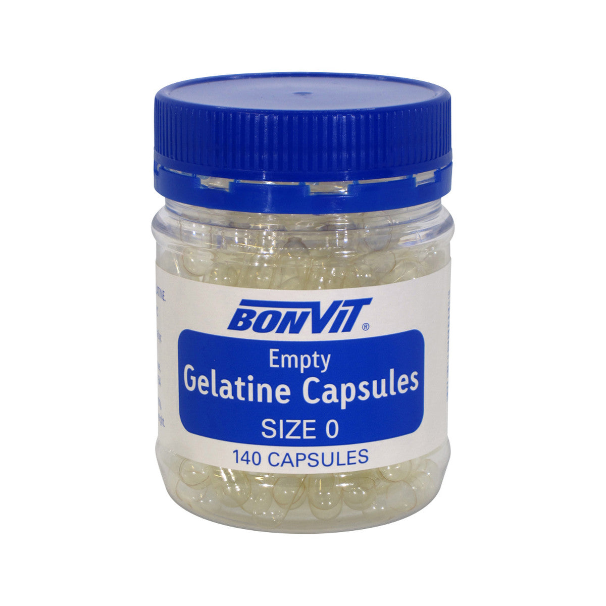 Bonvit Empty Gelatine Capsules Size '0' 140 Capsules