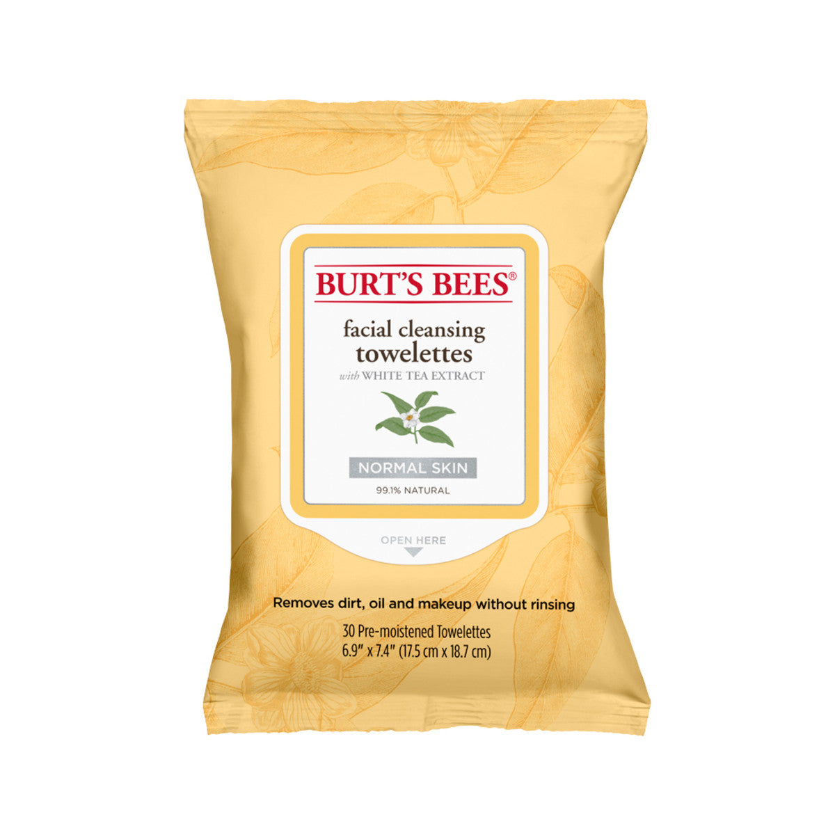Burts Bees - Facial Cleansing Towelettes Normal Skin (with White Tea Extract)