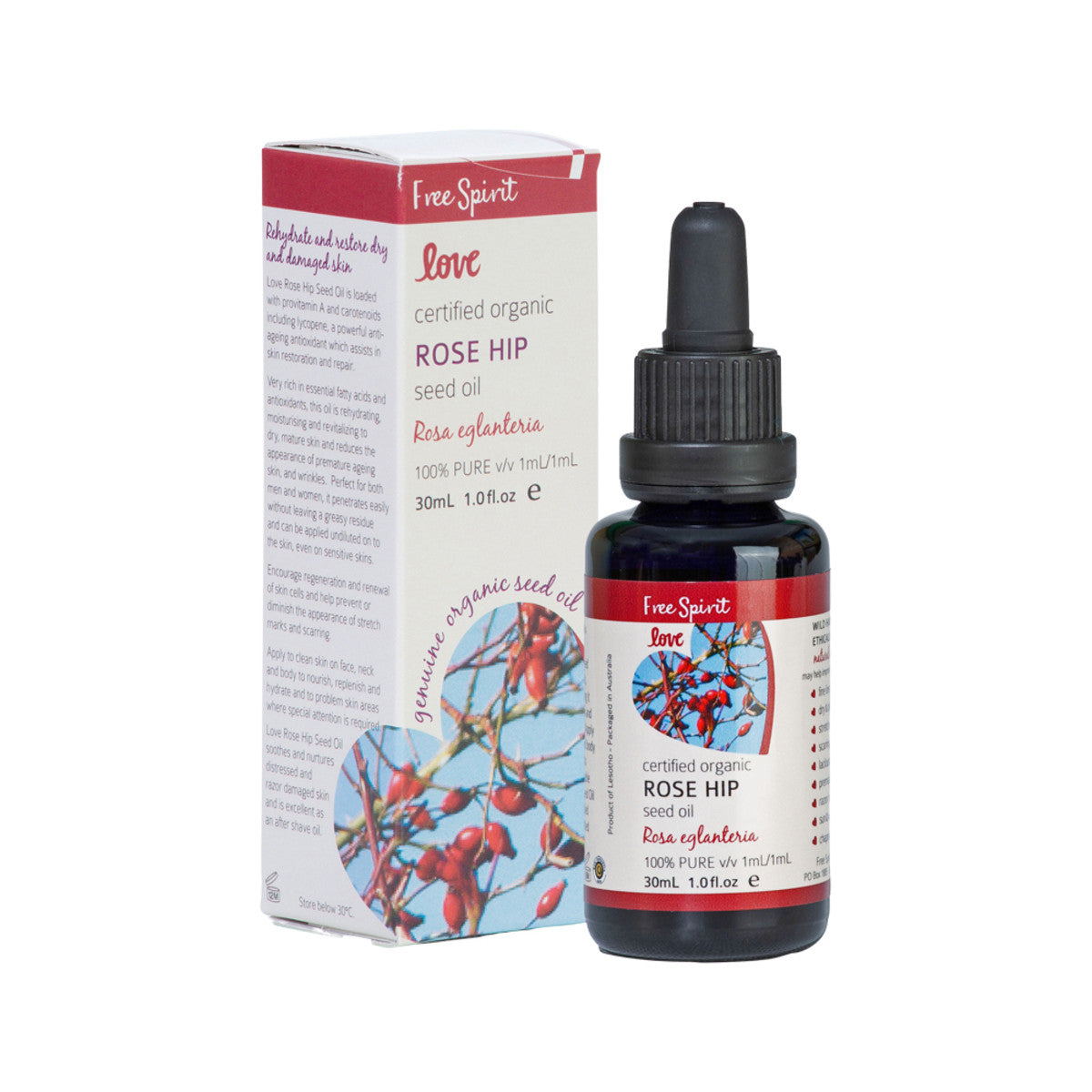 Byron Bay (Free Spirit) - Love Oils Organic Rose Hip Seed Oil