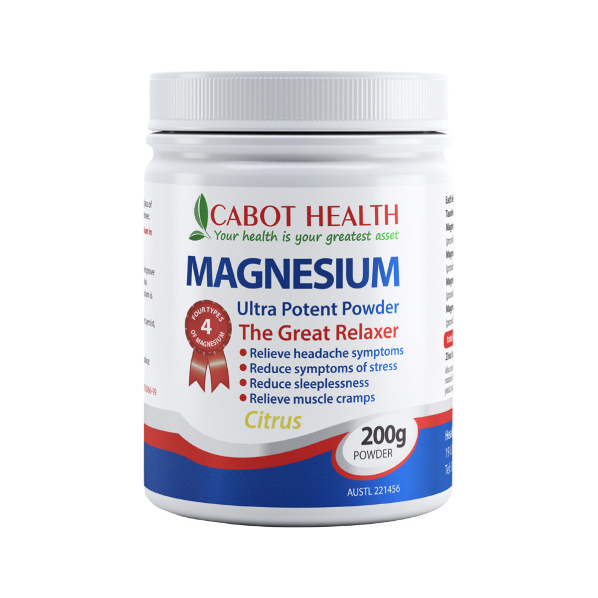 Cabot Health - Magnesium Ultra Potent Powder (Citrus)