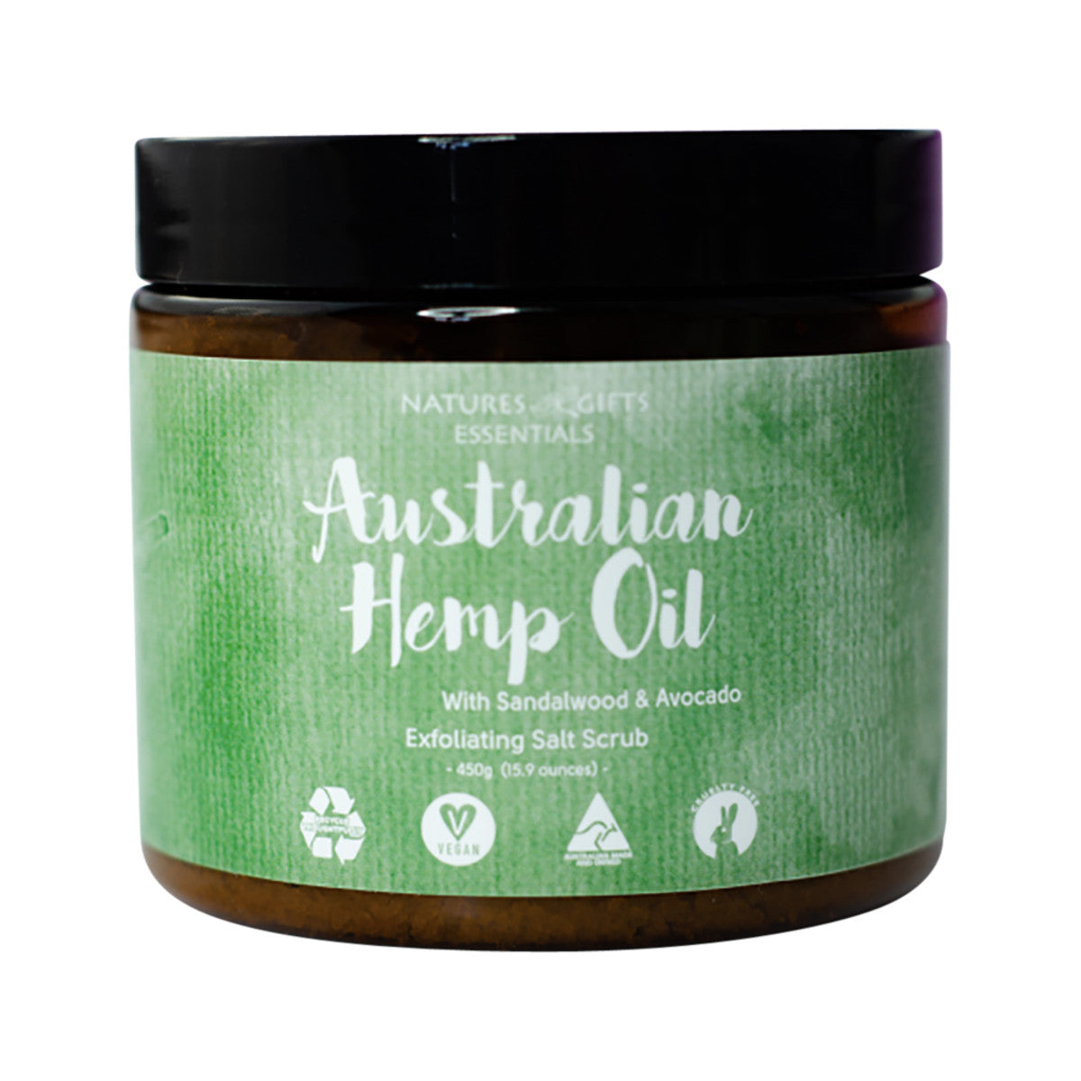 Clover Fields - N. Gifts Aust Hemp Oil Exfol Salt Scrub