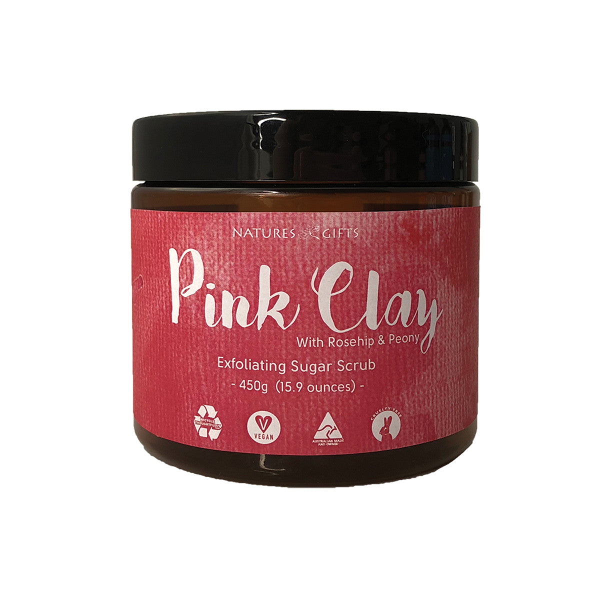 Clover Fields - N. Gifts Pink Clay Exfol Sugar Scrub