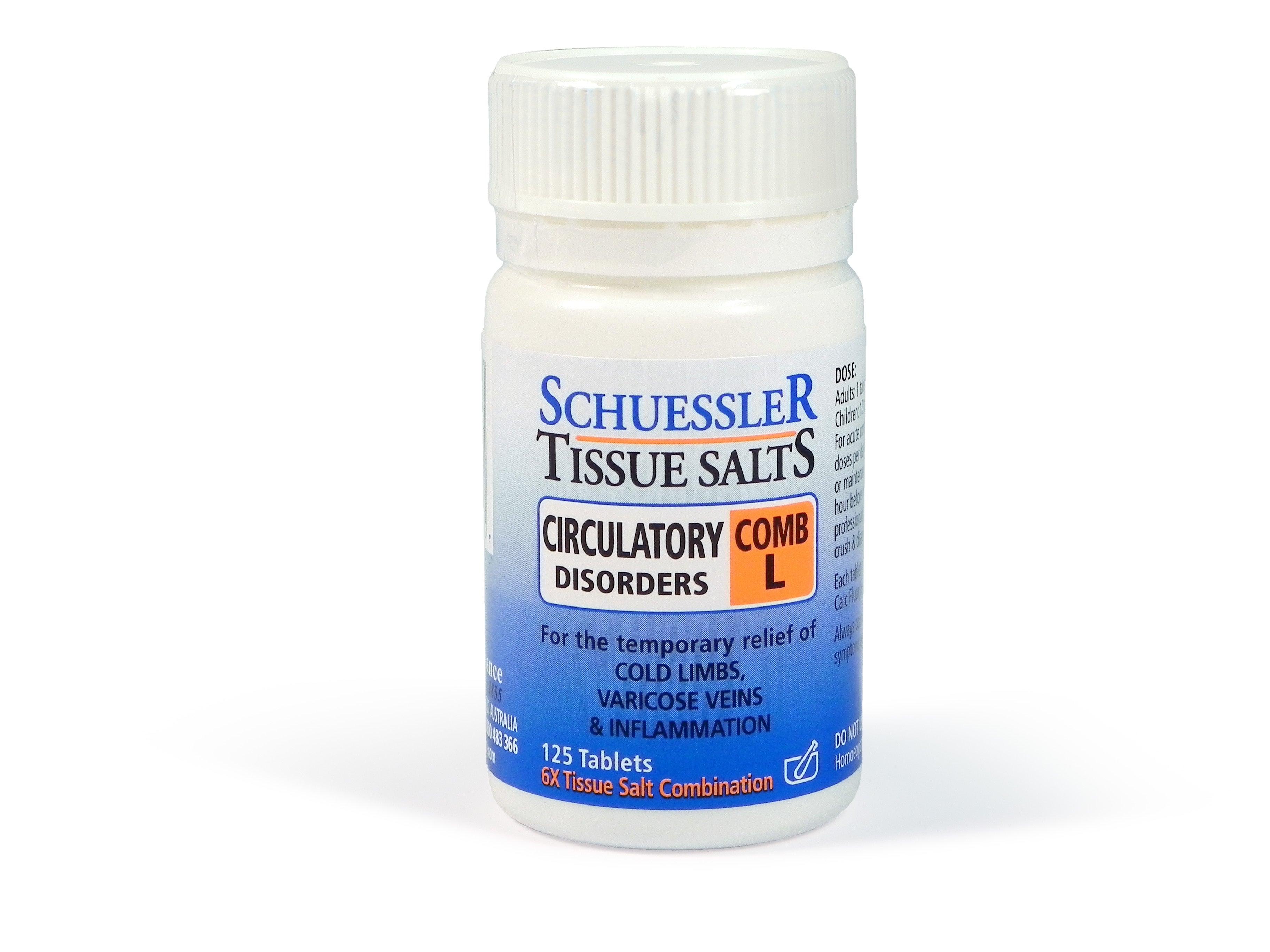 Schuessler Tissue Salts - Comb L (Circulatory Disorders)
