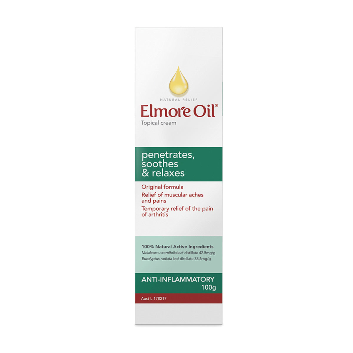 Elmore Oil - Natural Relief Topical Cream Anti-Inflammatory