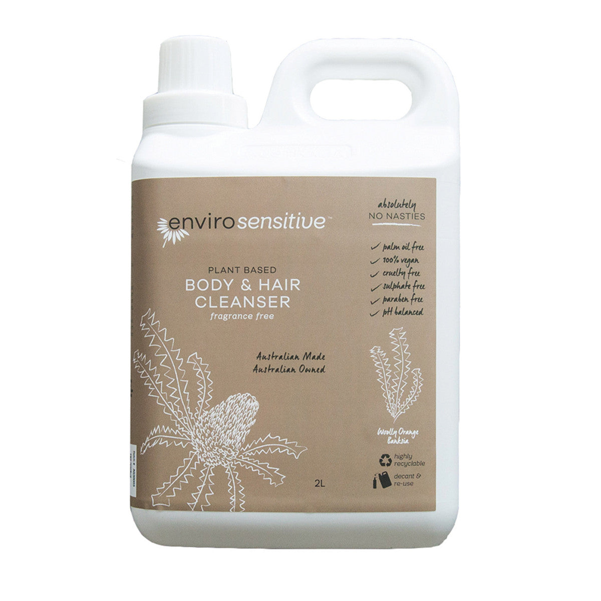 EnviroSensitive - Body and Hair Cleanser Fragrance Free 2L