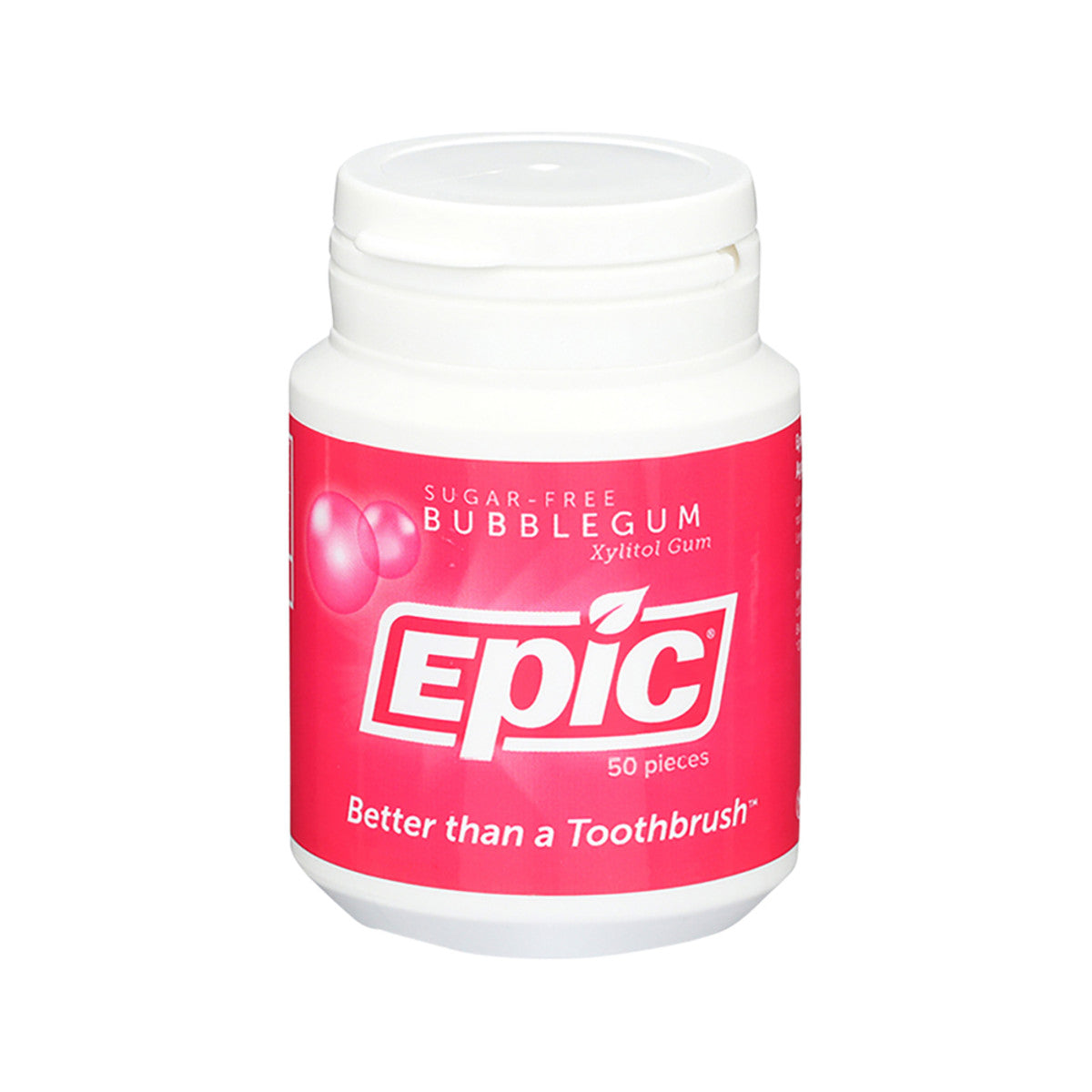 Epic - Xylitol (Sugar-Free) Gum Bubble Gum 50 Piece Tub