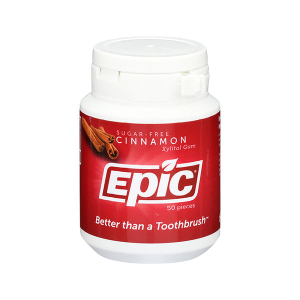 Epic - Xylitol (Sugar-Free) Gum Cinnamon 50 Piece Tub
