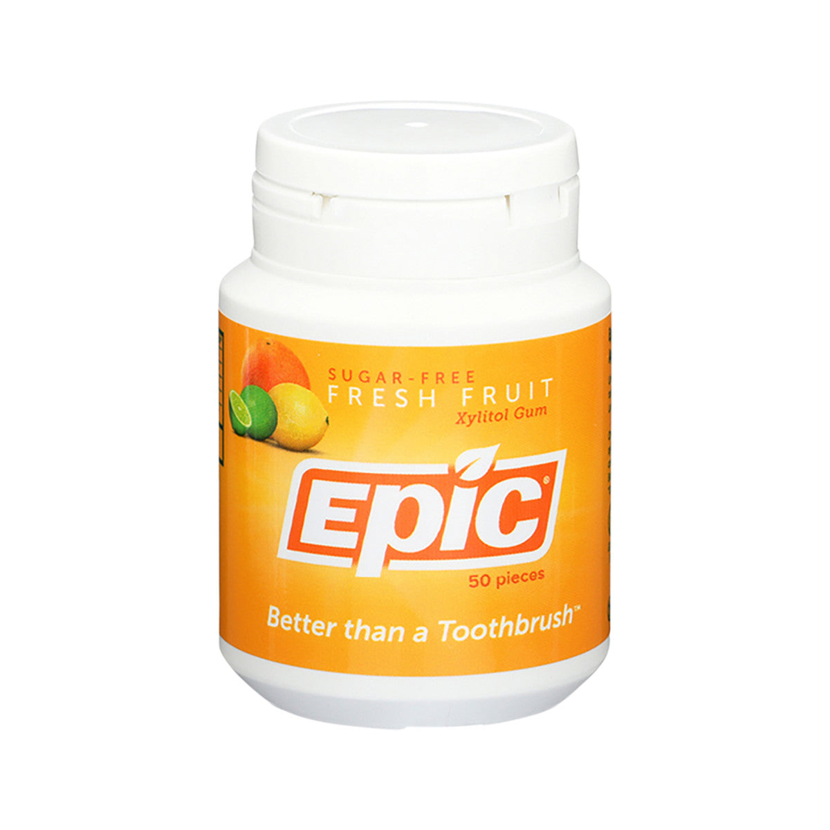 Epic - Xylitol (Sugar-Free) Gum Fresh Fruit 50 Piece Tub