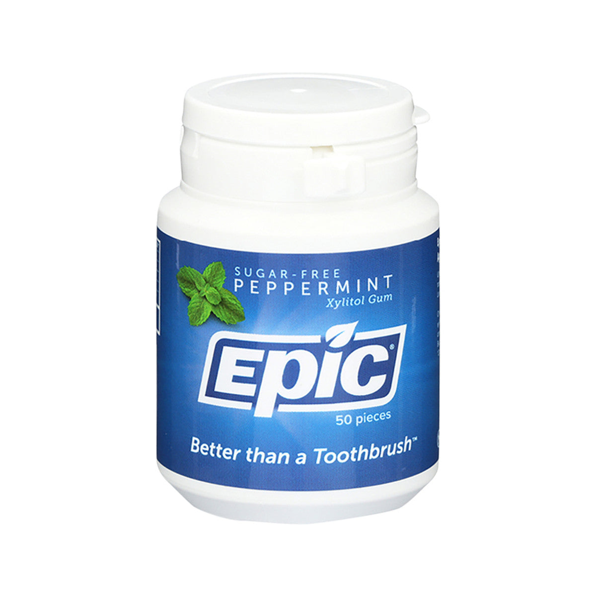 Epic - Xylitol (Sugar-Free) Gum Peppermint 50 Piece Tub
