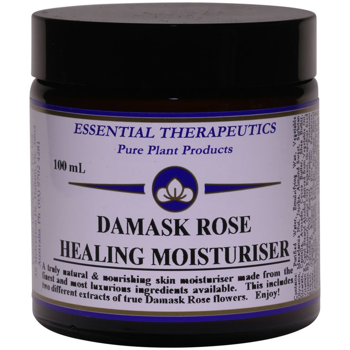 ESSEN THERAP HEALING MOISTURISER DAMASK ROSE 100ML