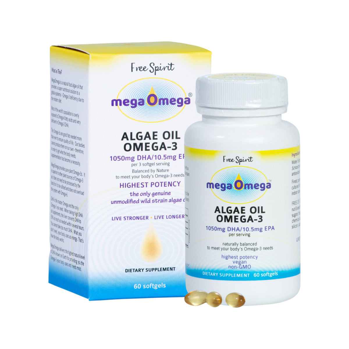Free Spirit - MegaOmega Algae Oil Omega-3