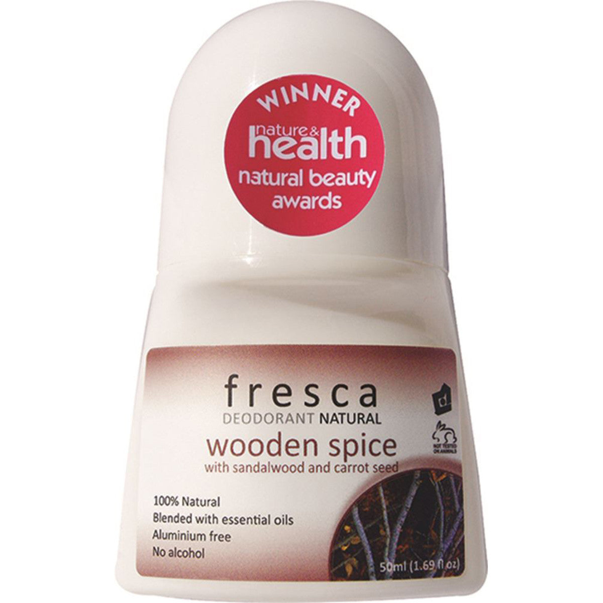 Fresca Natural - Deodorant Wooden Spice (with Sandalwood & Carrot Oil)