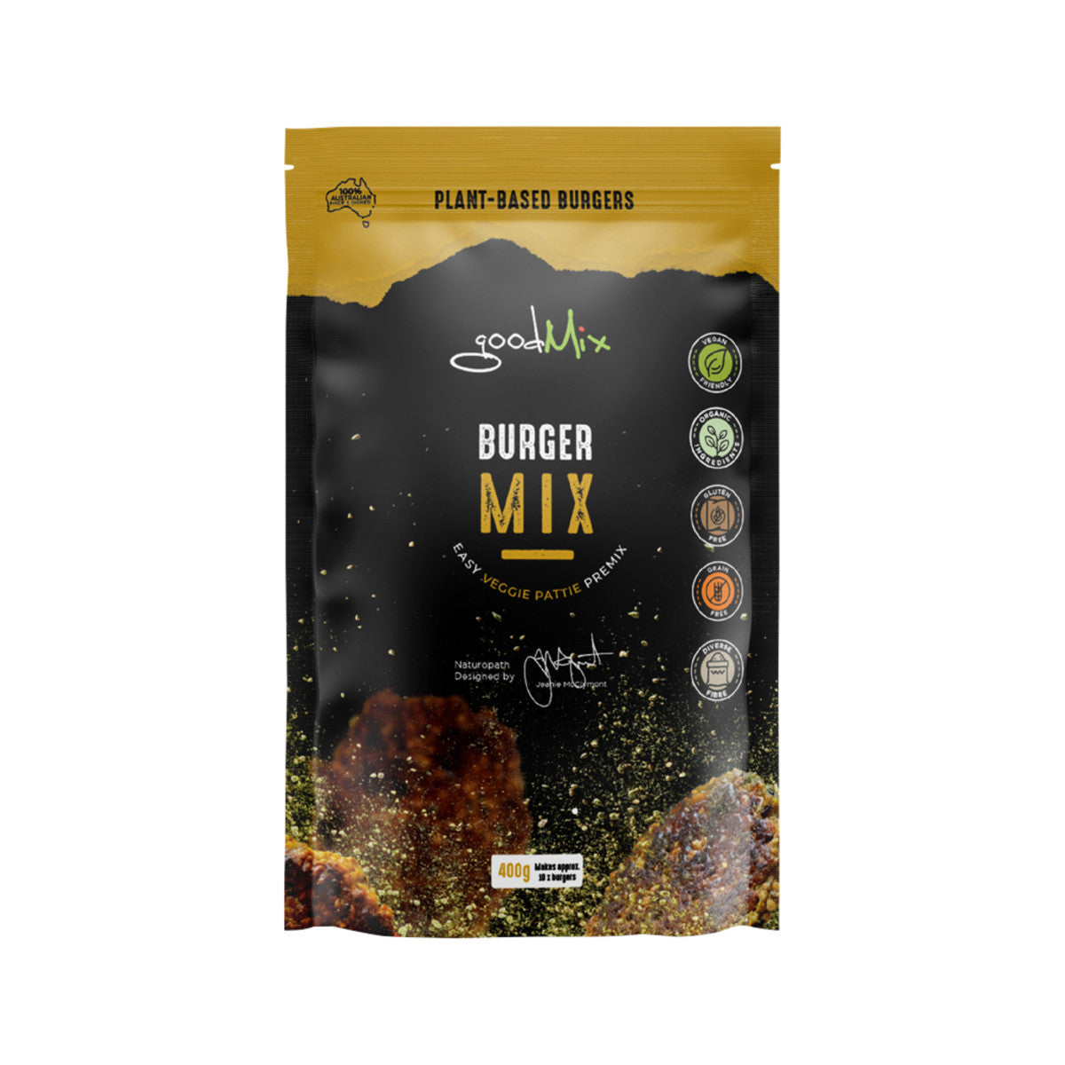 GoodMix - Superfoods Burger Mix (Easy Vegan Veggie Pattie Premix)