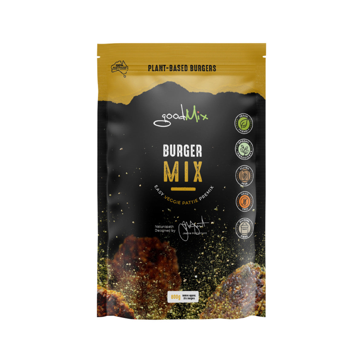 GoodMix - Superfoods Burger Mix (Easy Vegan Veggie Pattie Premix)