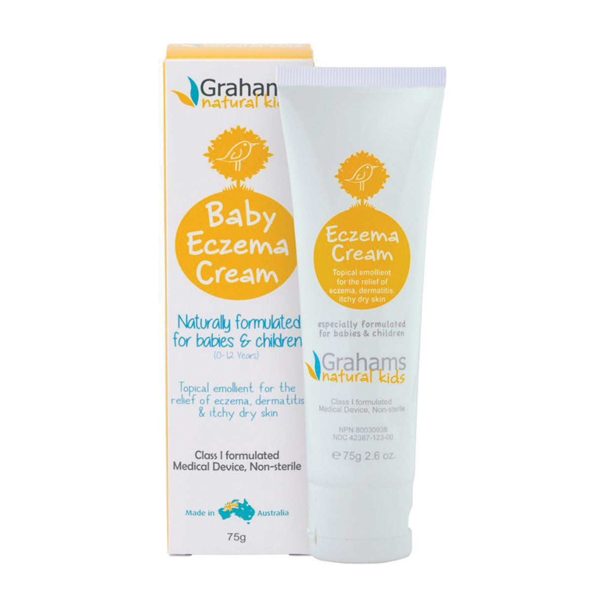 GRAHAMS NATURAL BABY ECZEMA CREAM 75G