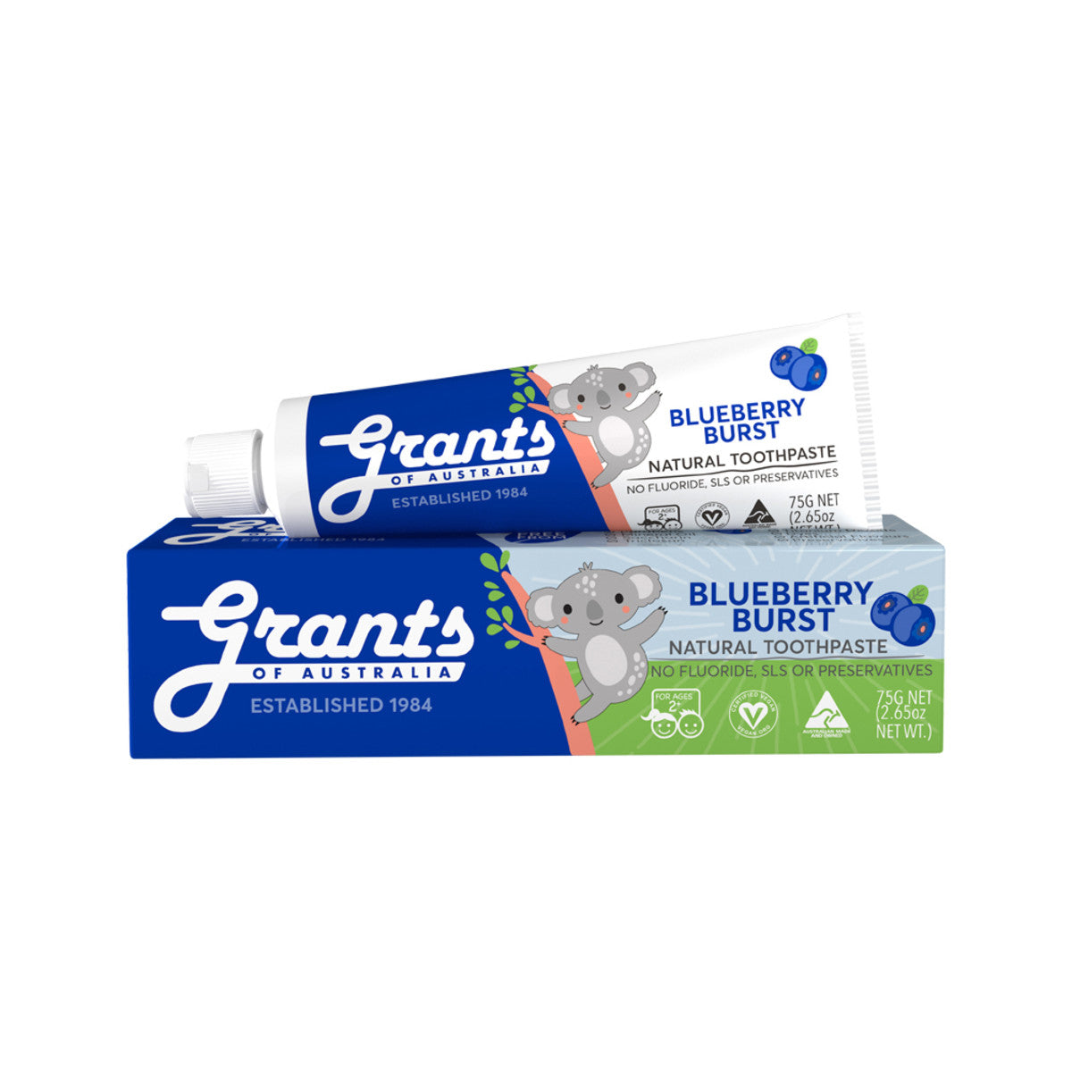 Grants Of Australia - Natural Toothpaste Kids Blueberry Burst