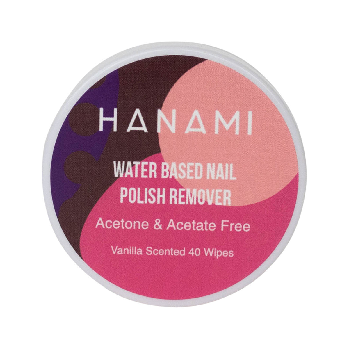 Hanami - Nail Polish Remover Water Based Wipes Vanilla x 40 Pack
