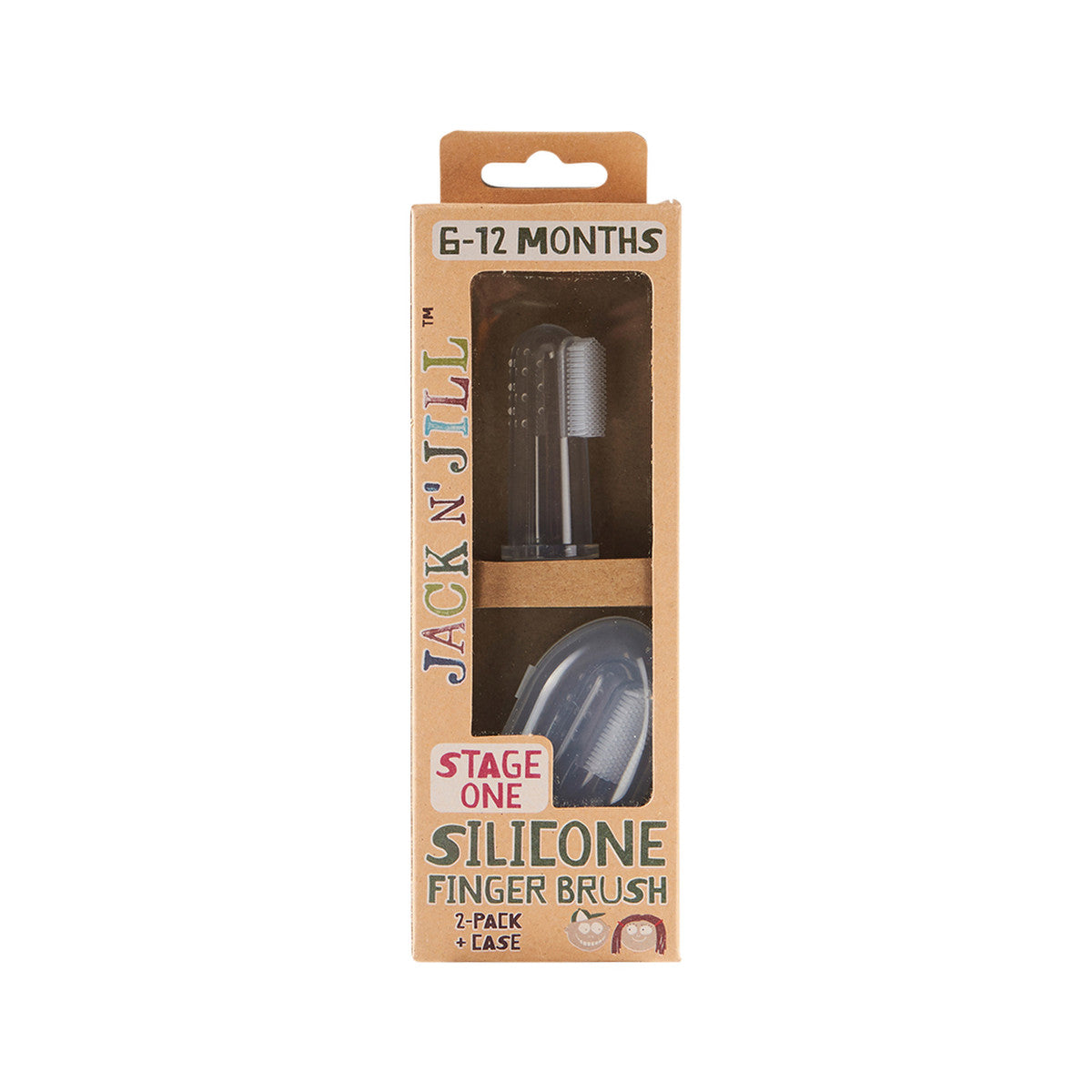 Jack N' Jill - Silicone Finger Brush Stage One (6-12 Months) x 2 Pack