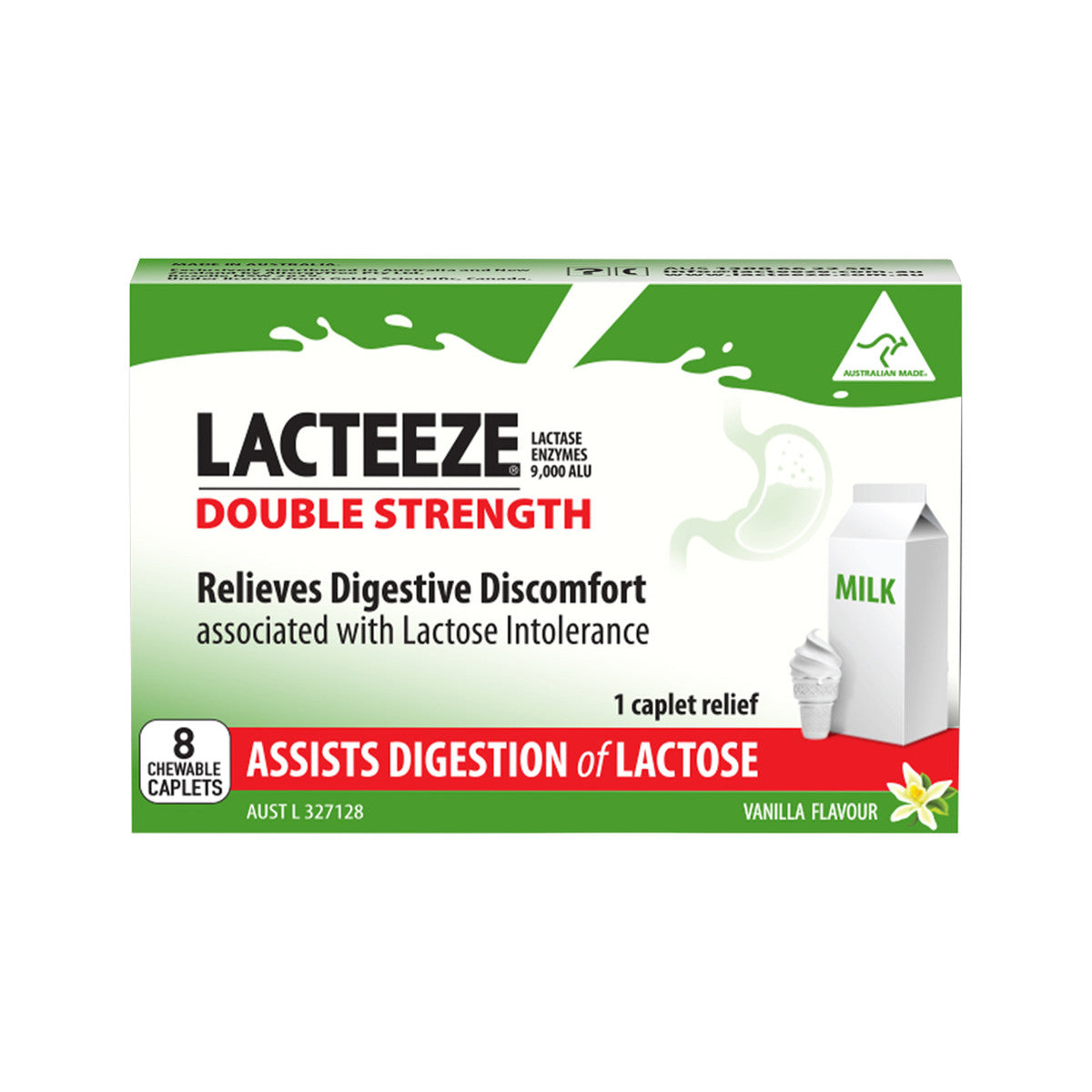 Lacteeze - Double Strength Chewable (vanilla flavour)