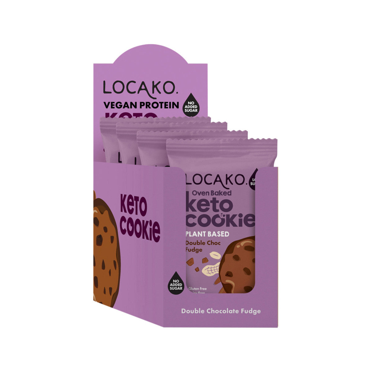 Locako Keto Cookie Double Choc Fudge 60g x 12 Disp