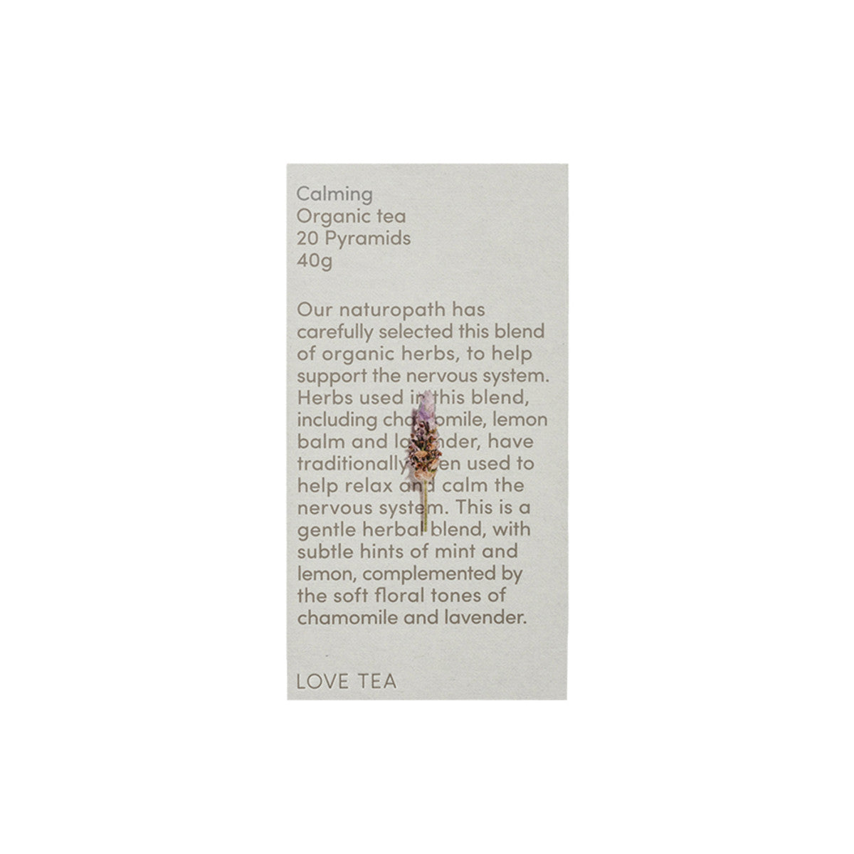 Love Tea - Organic Calming Tea Bags