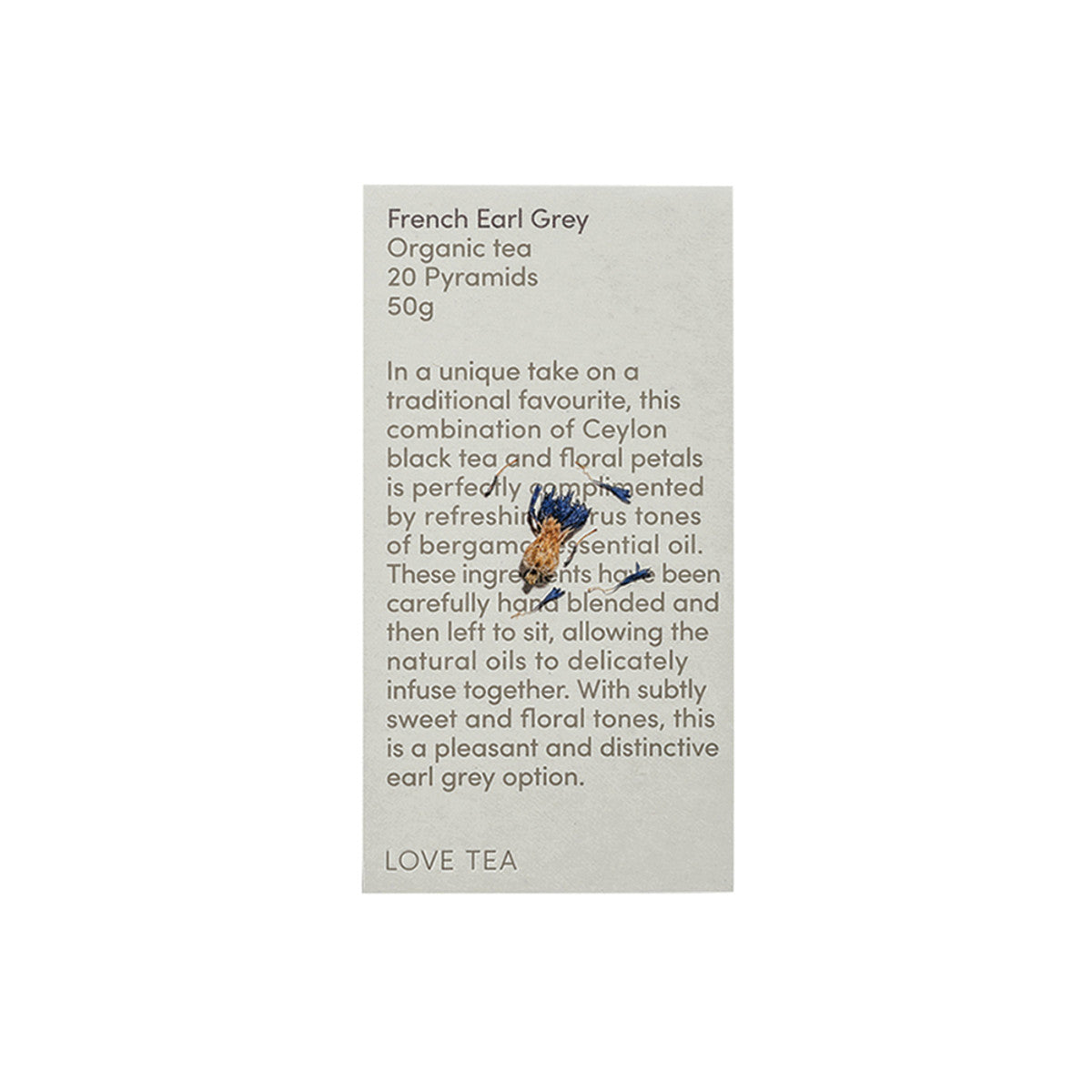 Love Tea - Organic French Earl Grey Tea Bags