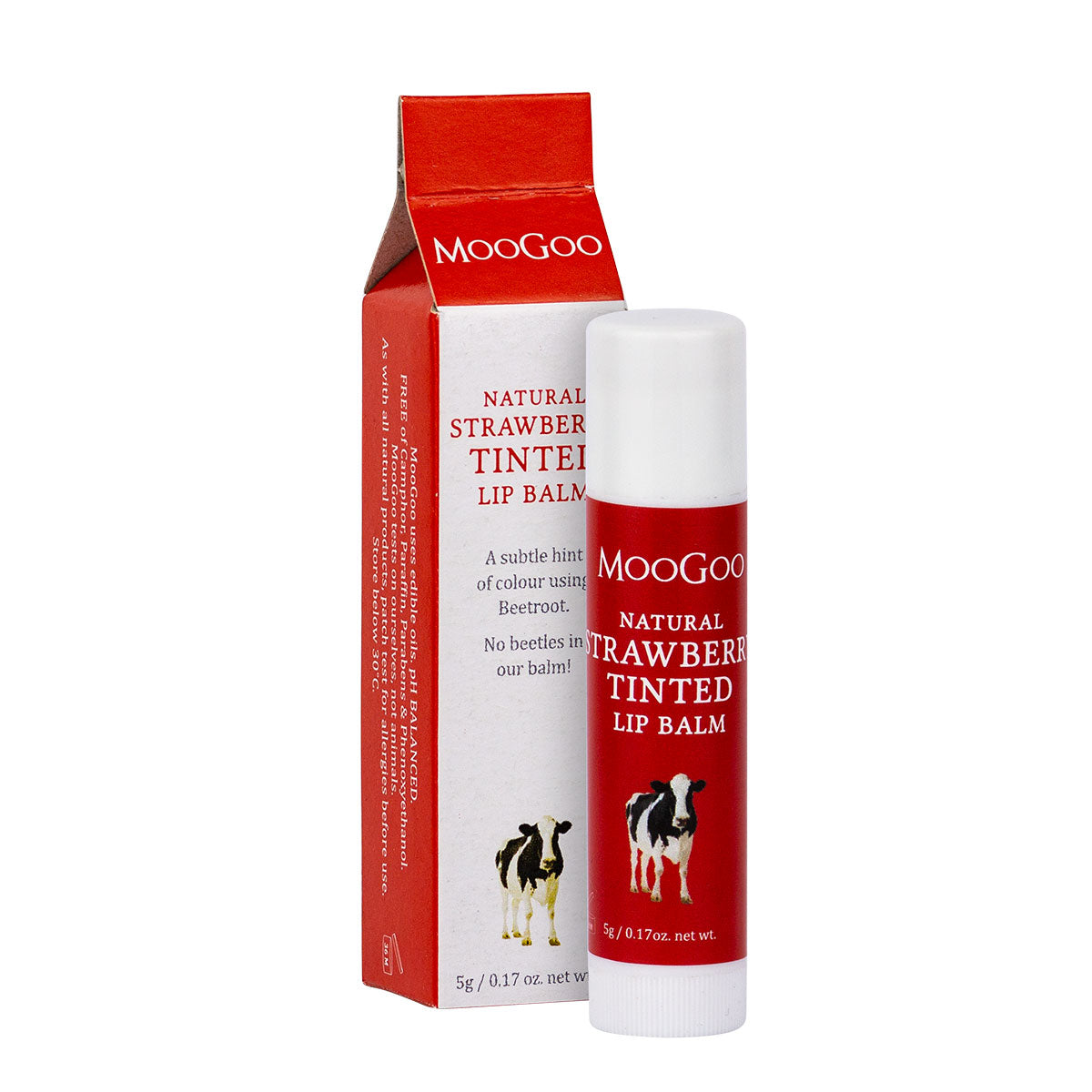 MooGoo - Edible Lip Balms - Strawberry Tinted