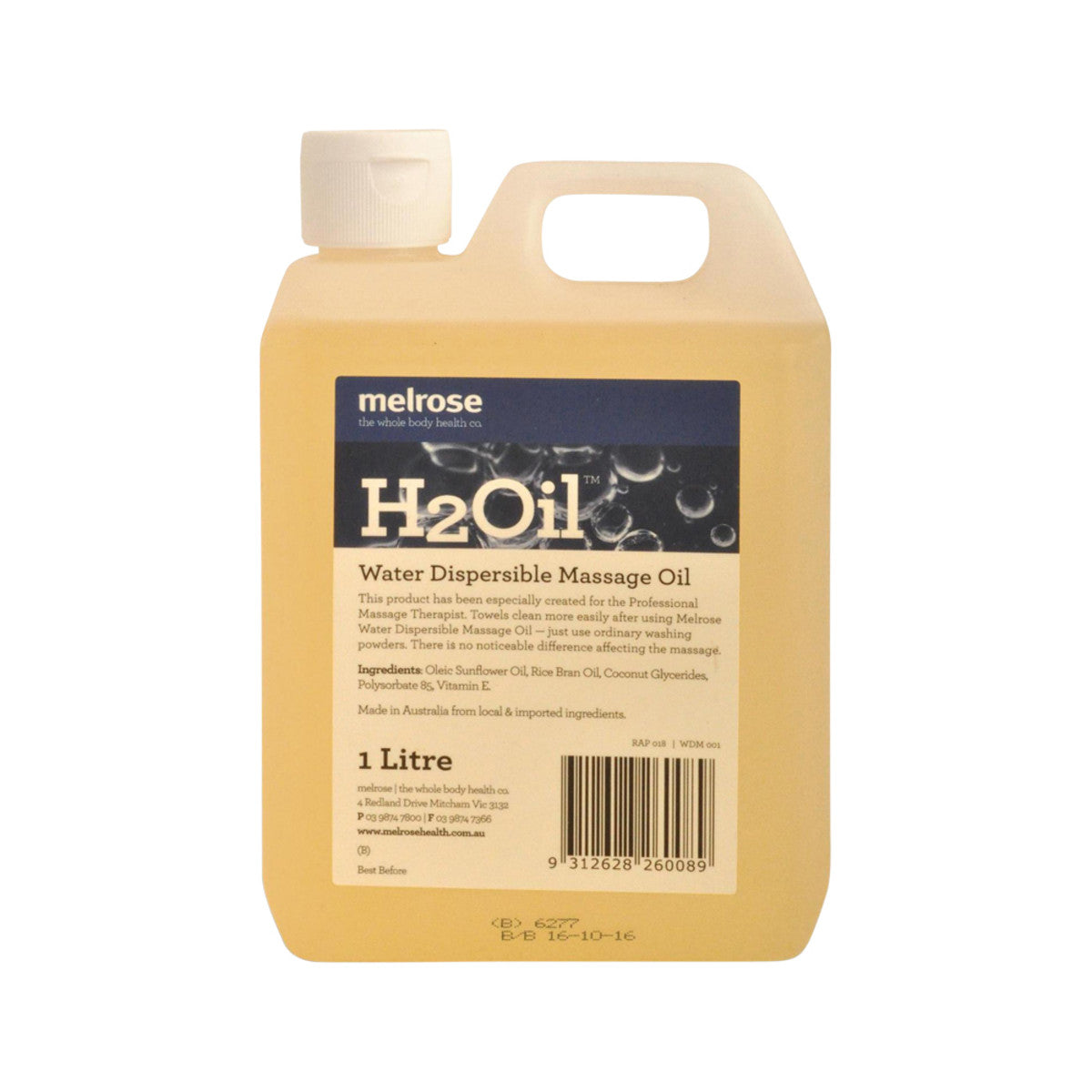 Melrose - H2Oil Water Dispersiible Massage Oil