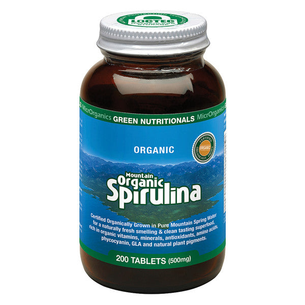 MicrOrganics Green Nutrit Mountain Org Spirulina 500mg 200t
