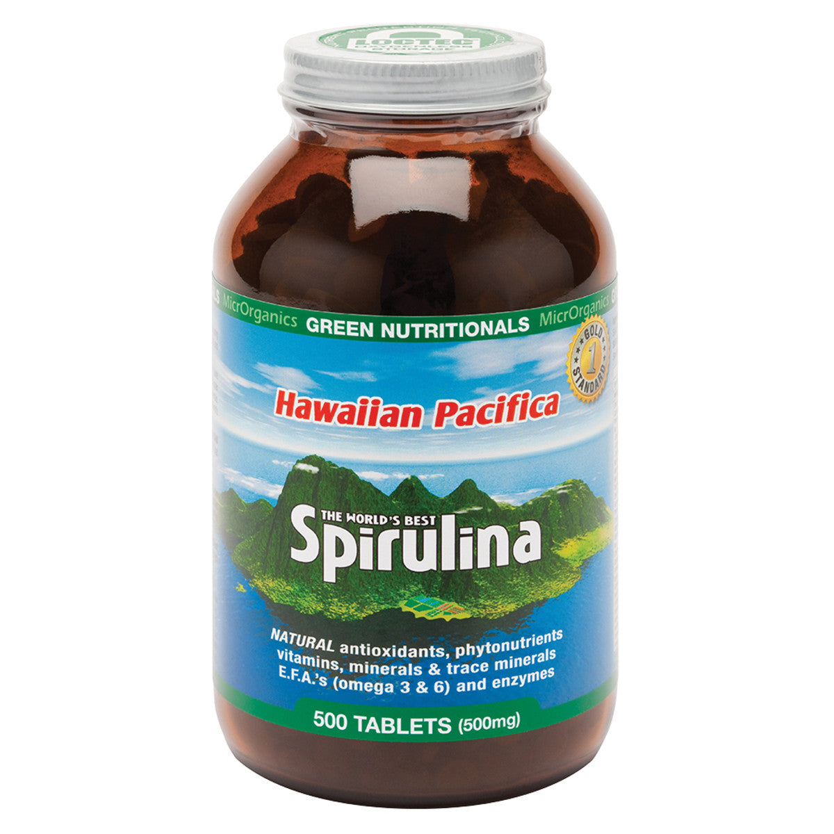 Green Nutritionals - Hawaiian Pacifica Spirulina 500mg